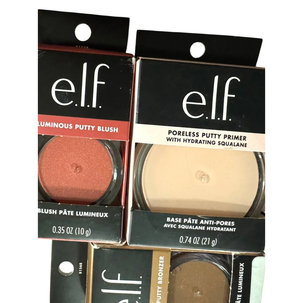 New e.l.f. Makeup Lot, Plump Lip Gloss, Eyeshadow, Primer, Bronzer, Blush